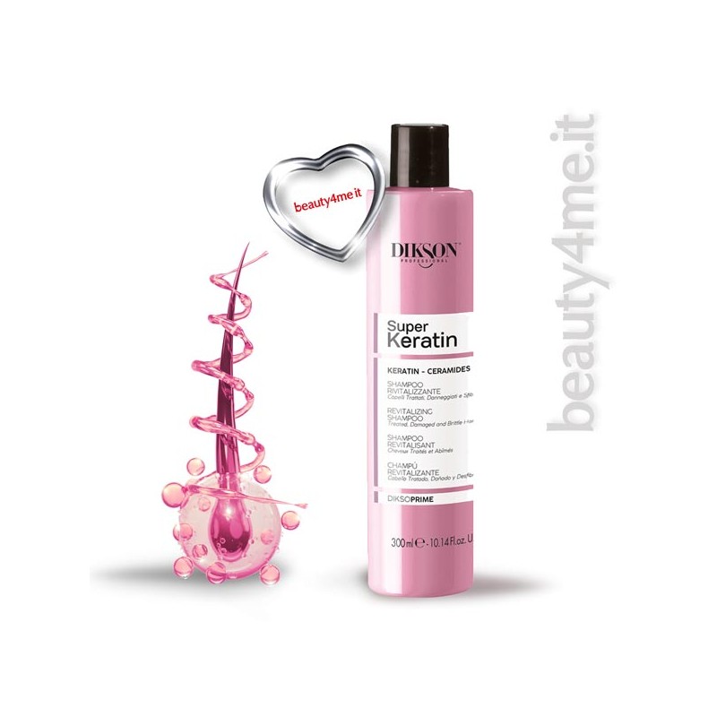 beauty4me dikson diksoprime super keratin  shampoo rivitalizzante 300ml