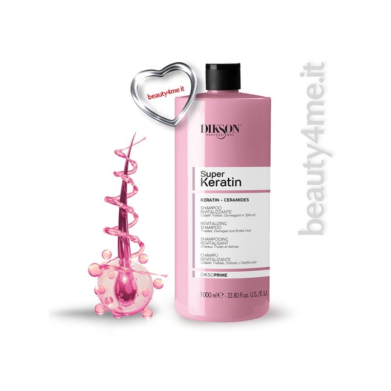 beauty4me dikson diksoprime super keratin  shampoo rivitalizzante 1000ml