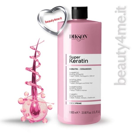 beauty4me dikson diksoprime super keratin  shampoo rivitalizzante 1000ml