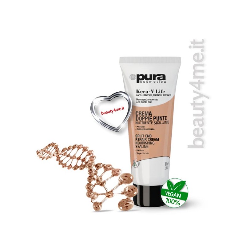 beauty4me oyster pk pura kosmetica kera-V life crema doppie punte 100ml beauty4me oyster pk pura kosmetica kera-V life crema doppie punte 100ml